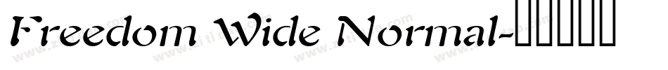 Freedom Wide Normal字体转换